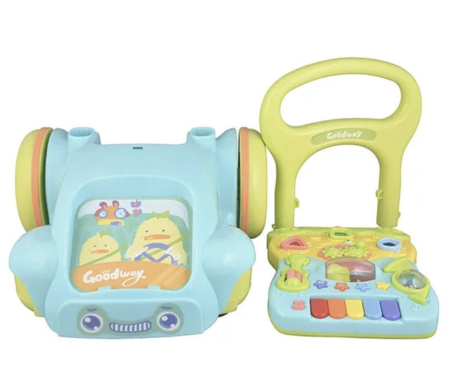 Antepremergator educational 2in1 Baby Walker Bleu, cu panou detasabil si lumini [12]