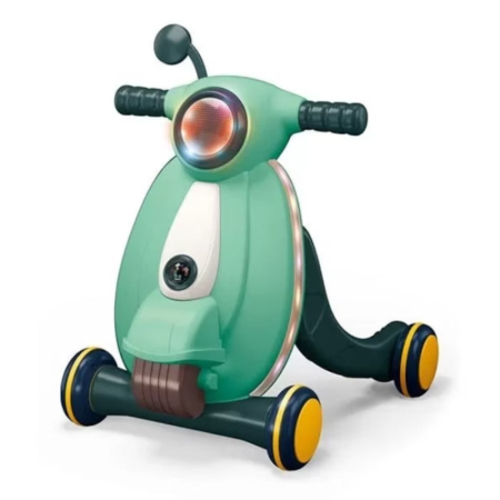 Premergatoare si antemergatoare - Antepremergator interactiv bebelusi cu 3 roti, lumini, sunete, rezervor de apa, +1 an, verde