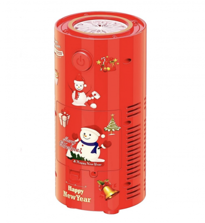 Accesorii si idei de cadouri - Aparat de baloane automat cu 13 orificii si lumini LED, cu efect de artificii, rosu