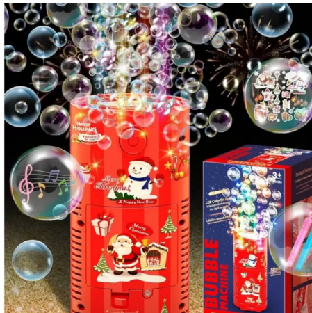 Accesorii si idei de cadouri - Aparat de baloane automat cu 13 orificii si lumini LED, cu efect de artificii, rosu