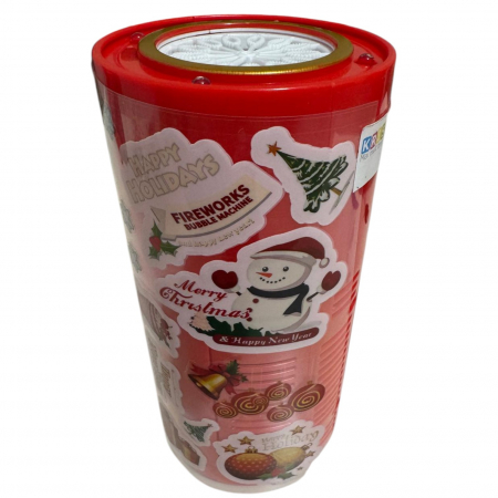 Aparat de baloane automat cu 13 orificii si lumini LED, cu efect de artificii, rosu [12]