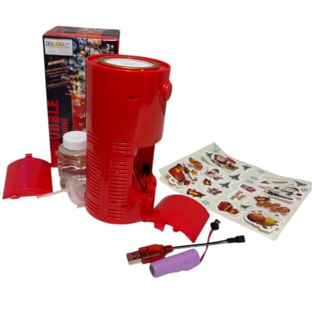 Aparat de baloane automat cu 13 orificii si lumini LED, cu efect de artificii, rosu [10]