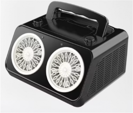 Articole de petrecere - Aparat de baloane automat cu 40 orificii si lumini LED, negru