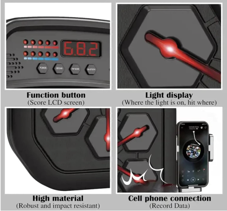 Music Boxing Machine cu Manusa, Aparat Box Inteligent cu Muzica, Montare pe Perete [4]