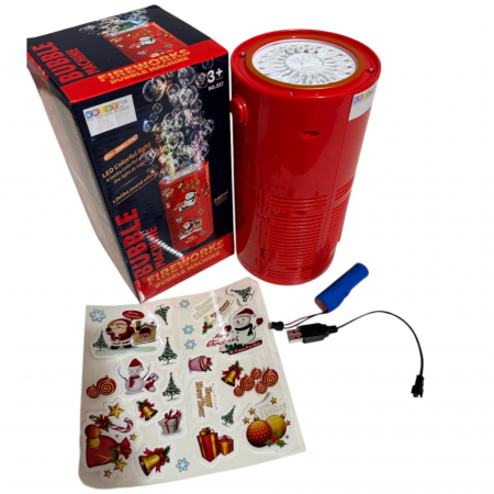 Aparat Mare de baloane automat cu 40 orificii si lumini LED, cu efect de artificii, rosu [9]