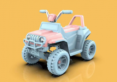 Vehicule electrice - ATV electric pentru copii, 6V, 1 motor, 4188, bleu - roz Krista