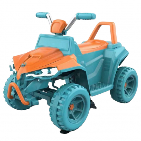 Vehicule electrice - ATV electric pentru copii, 6V, 1 motor, 4188, verde - portocaliu Krista