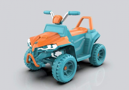 Vehicule electrice - ATV electric pentru copii, 6V, 1 motor, 4188, verde - portocaliu Krista