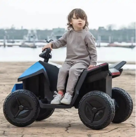 ATV electric pentru copii DLS-X8, cu lumini LED, muzica si Bluetooth, albastru [6]