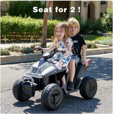 ATV electric pentru copii DLS-X8, cu lumini LED, muzica si Bluetooth, gri [3]