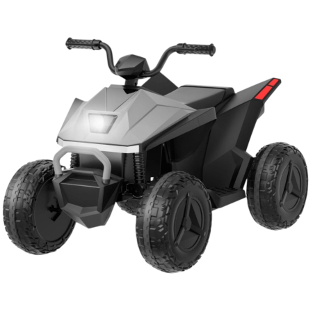 Vehicule electrice - ATV electric pentru copii DLS-X8, cu lumini LED, muzica si Bluetooth, gri