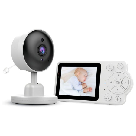 Patuturi si mobilier pentru camera copilului - Baby Monitor Wireless cu Camera si Audio 2.8" - Monitorizare Video 720P