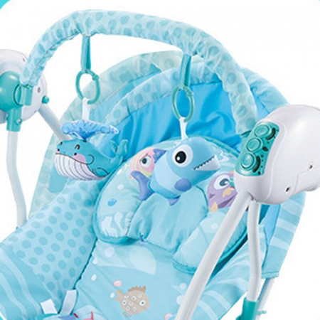 Balansoar A1 bebelusi cu telecomanda, Ocean blue - Krista® [4]