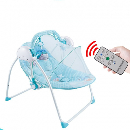 Balansoar A1 bebelusi cu telecomanda, Ocean blue - Krista® [2]