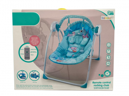 Balansoar A1 bebelusi cu telecomanda, Ocean blue - Krista® [7]