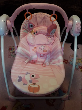 Balansoar A2 bebelusi cu telecomanda, Ocean Pink - Krista® [8]