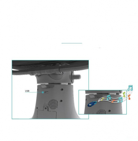 Balansoar electric 3 in 1, cu bluetooth, telecomanda, Mastela, roz [11]