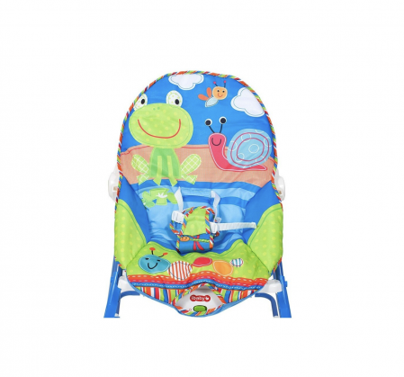 Balansoar si scaun 2 in 1 cu muzica si vibratii pentru leganare bebe 0-18 kg, Frog verde [2]