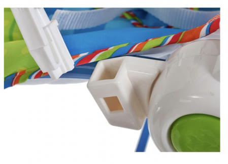 Balansoar si scaun 2 in 1 cu muzica si vibratii pentru leganare bebe 0-18 kg, Frog verde [7]