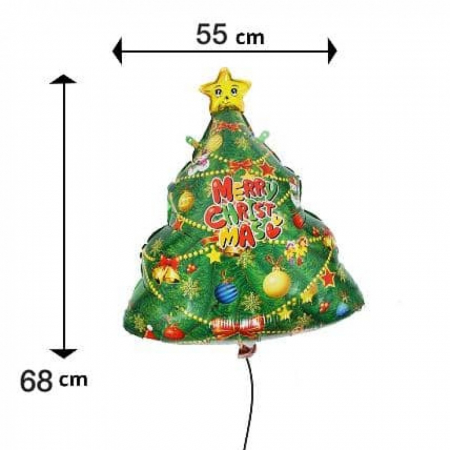 Balon din folie pentru petrecere Brad de Craciun 68 cm [3]