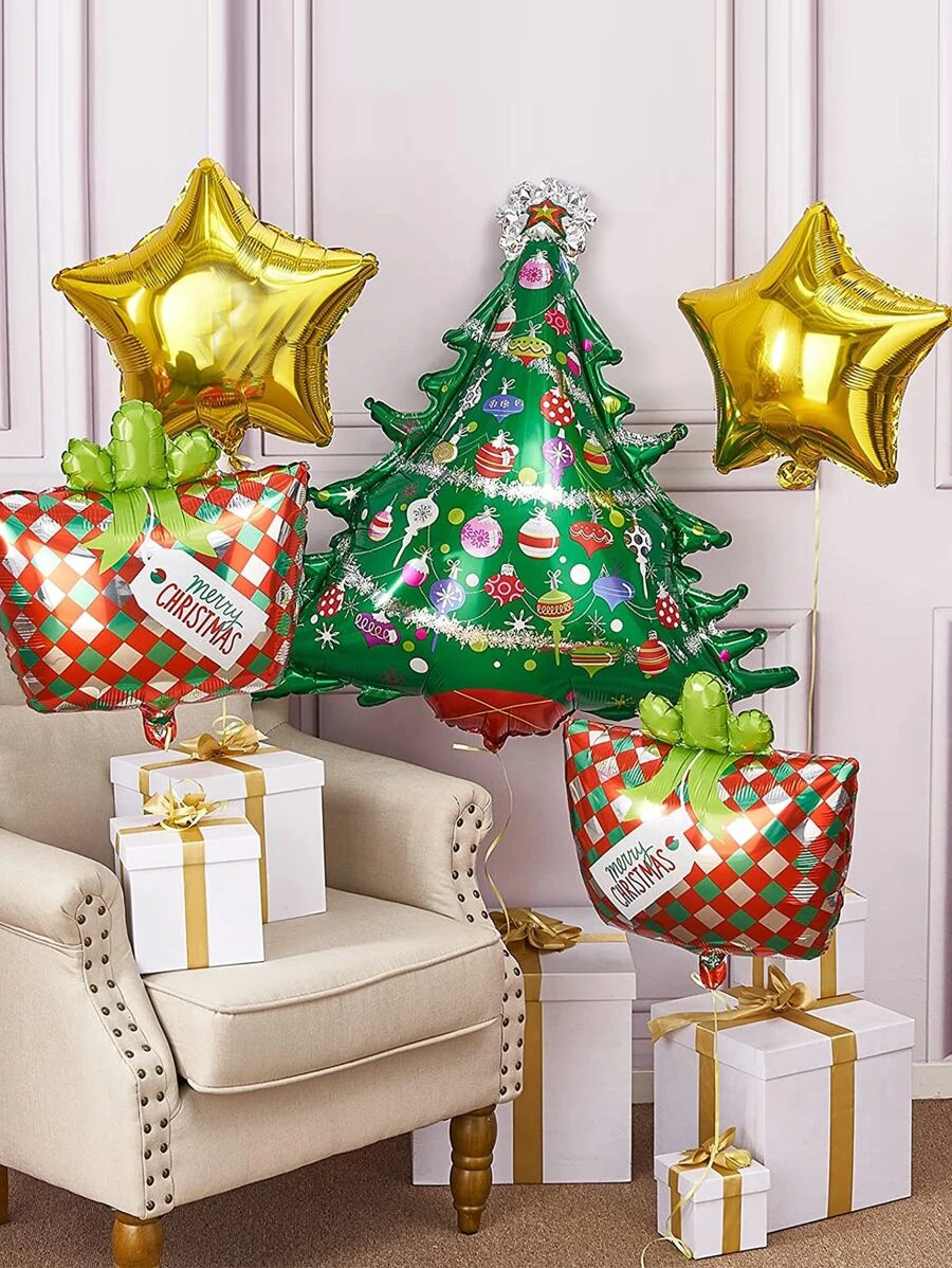 Accesorii si idei de cadouri - Balon din folie pentru petrecere Brad de Craciun 68 cm