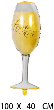 Balon din folie pentru petrecere Pahar de sampanie 100 cm [2]