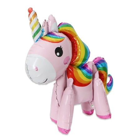 Balon din folie pentru petrecere Unicorn roz, 58 cm [0]