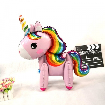 Balon din folie pentru petrecere Unicorn roz, 58 cm [1]