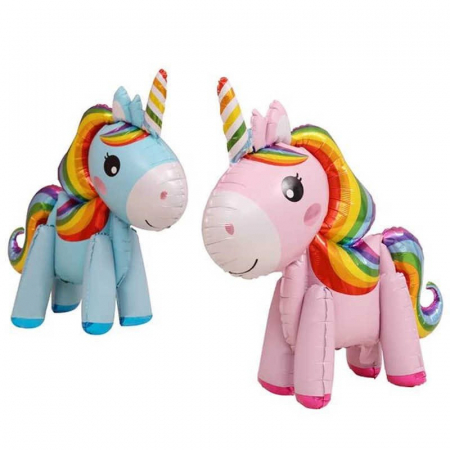 Balon din folie pentru petrecere Unicorn roz, 58 cm [2]