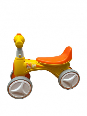 Vehicule fara pedale copii - Bicicleta fara pedale pentru copii mici 1-3 ani, cu 4 roti, 211AY galben
