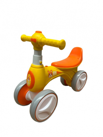 Bicicleta fara pedale pentru copii mici 1-3 ani, cu 4 roti, 211AY galben [2]