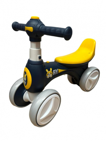Bicicleta fara pedale pentru copii mici 1-3 ani, cu 4 roti, 211AY bleumarin [2]