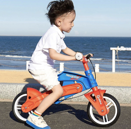 Jocuri si Jucarii - Bicicleta fara pedale, pentru echilibru, Navigator, rosu cu albastru