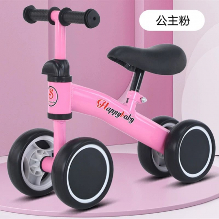 Bicicleta mini cu 4 roti, fara pedale, 1-3 ani, B04 Roz [6]