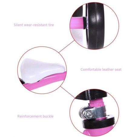 Bicicleta mini cu 4 roti, fara pedale, 1-3 ani, B04 Rosu [5]