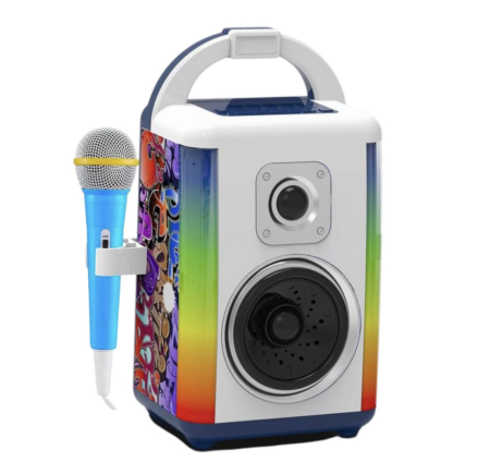 Boxa Karaoke Multifunctionala cu Lumini LED si Microfon [11]