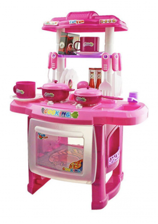 Bucatarii si seturi de gospodina - Bucatarie Completa cu sunete si lumini si 21 de accesorii, 1800, roz