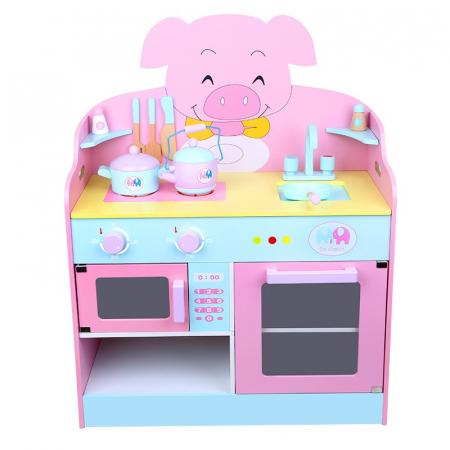Bucatarii si seturi de gospodina - Bucatarie completa din lemn, Piglet Kitchen