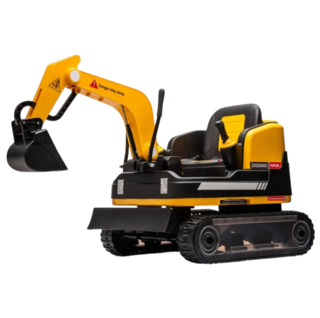 Buldo-Excavator electric DLS-X7 galben, 12V 12AH, telecomanda si bluetooth [9]