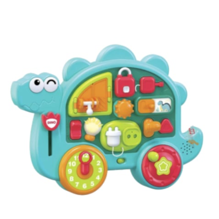 Jocuri si Jucarii - Busy Board cu 12 activitati pentru bebe – Dinozaur
