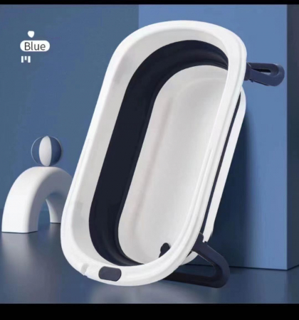 Cadite - Cadita pliabila cu supapa de scurgere, pentru bebelusi, albastru