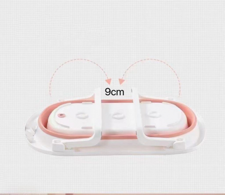 Cadita pliabila cu supapa de scurgere, pentru bebelusi, roz [4]