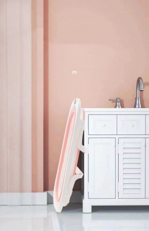 Cadita pliabila cu supapa de scurgere, pentru bebelusi, roz [3]