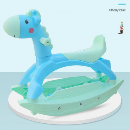 Calut 2 in 1 balansoar cu roti si muzica, Rocky Blue [5]