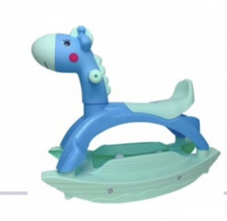 Calut 2 in 1 balansoar cu roti si muzica, Rocky Blue [4]