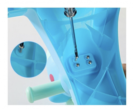 Calut 2 in 1 balansoar cu roti si muzica, Rocky Blue [7]