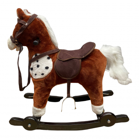 Balansoare si leagane - Calut balansoar din plus maro inchis mediu