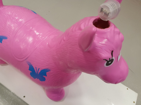 Calut gonflabil cu muzica si lumini, roz [2]