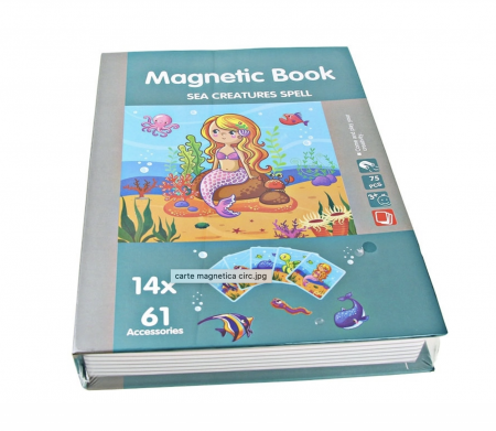 Carte cu 14 Puzzle Magnetic Magia Creaturilor Marine, 61 piese [0]