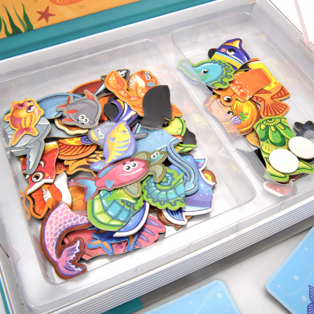 Carte cu 14 Puzzle Magnetic Magia Creaturilor Marine, 61 piese [2]